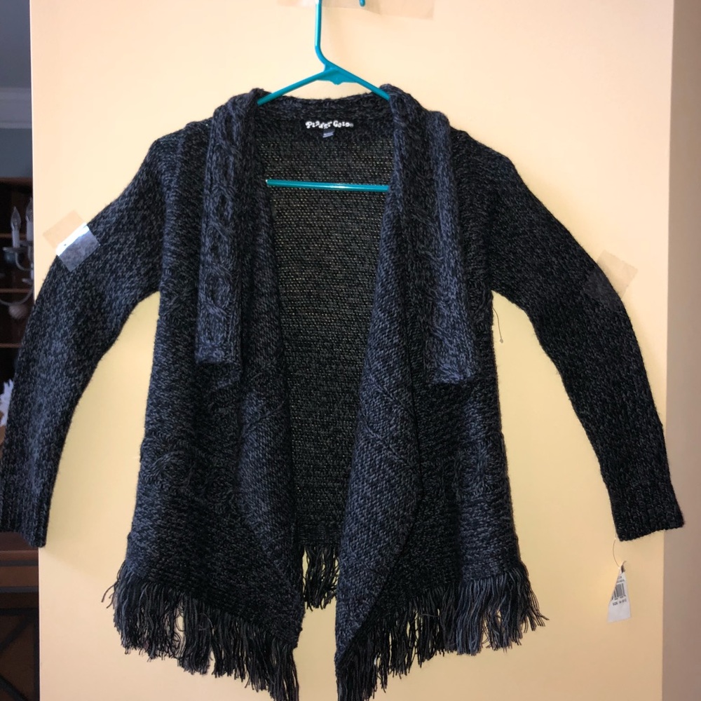 Black and gray cardigan
